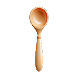 Stylish Wooden Scoop Icon for Culinary Uses