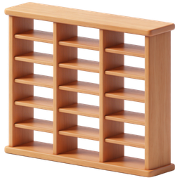 Wooden Shelf Icon for Display and Organization