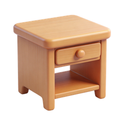Wooden Side Table Icon for Home Decor