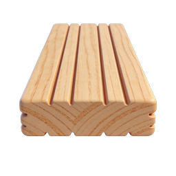 Realistic Wooden Slatted Board Icon | Natural Wood Texture