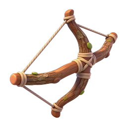 Rustic Wooden Slingshot 3D Icon - Realistic Game Asset