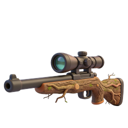 Icône Fusil de Sniper en Bois avec Design Écorce d'Arbre