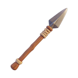 Wooden Spear Icon - 3D Rendered Weapon