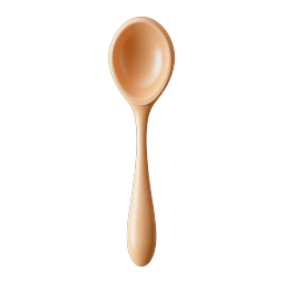 Wooden Spoon Icon - Realistic Kitchen Utensil
