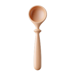 Wooden Spoon Icon - Natural Kitchen Utensil Graphic