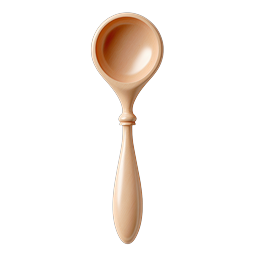 Elegant Wooden Spoon Icon for Culinary Projects