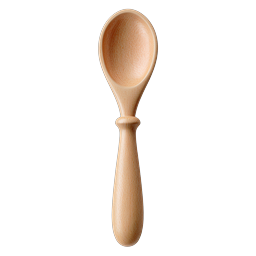 Realistic Wooden Spoon Icon for Kitchen & Cooking Apps