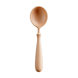 Elegant Wooden Spoon Icon for Culinary Designs