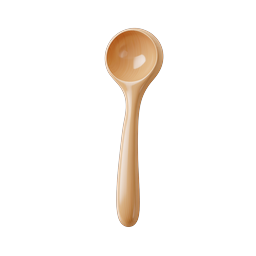 Wooden Spoon Icon - Kitchen Cooking Utensil Illustration