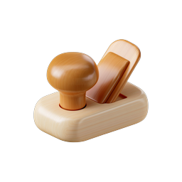 Wooden Stamp 3D Icon | Realistic Craft Tool Design