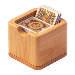 Wooden Tarot Card Box - Mystical Divination 3D Icon