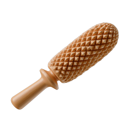 Wooden Textured Mallet 3D Icon - Realistic Tool Design