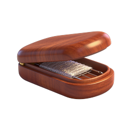 Wooden Thread Case | Premium 3D Render Icon