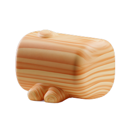 Wooden Toaster 3D Icon - Natural Wood Grain Design