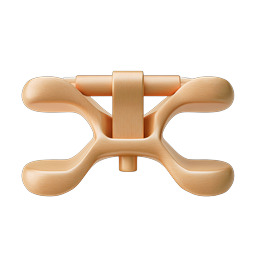 Wooden Tool Realistic 3D Icon | Natural Craft Design