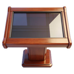 Wooden Touch Screen Kiosk - Interactive Display Stand