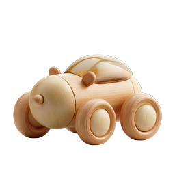 Wooden Toy Car Icon - Eco-Friendly Kids Vehicle