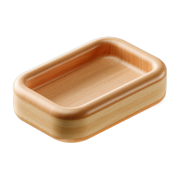 Wooden Tray Icon - Natural Beech Wood Serving Tray