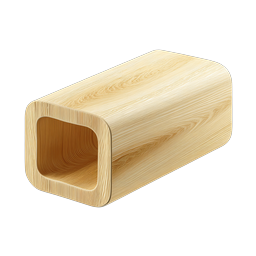 Realistic 3D Wooden Tunnel Icon - Natural Wood Design