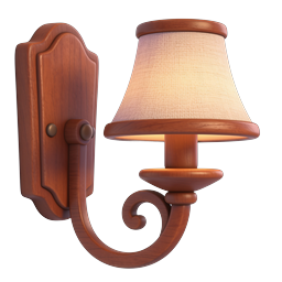 Wooden Wall Lamp Sconce Icon - Classic Vintage Lighting