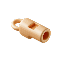 Realistisches Holzpfeifen-Icon | Sportausrüstung 3D