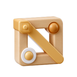 Holz-Z-Block-Icon - Realistisches 3D-Konstruktionsspielzeug