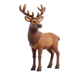Charming Cartoon Deer Icon for Nature Projects
