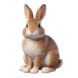 Adorable Cute Rabbit Icon for Nature-themed Designs