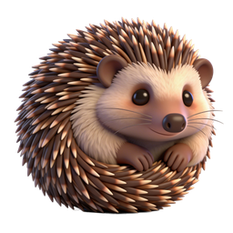 Charming Cute Hedgehog Icon for Nature Lovers