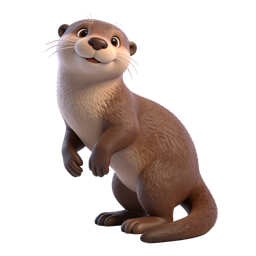 Cute Otter Icon for Wildlife Themes