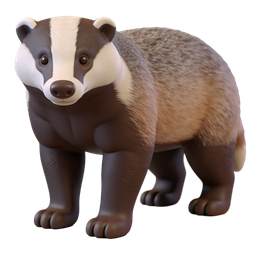 Stylized Badger Icon for Nature Projects