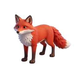Stylized Red Fox Icon for Nature Themes