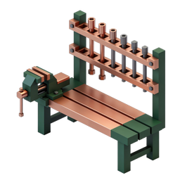 Stylized Woodworking Bench Icon for Creative Projects