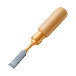 Woodworking Chisel Tool Icon | Realistic Hand Tool