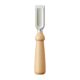 Woodworking Chisel Tool Icon - Realistic Carpentry