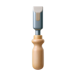 Woodworking Chisel Icon | 3D Realistic Carpentry Tool