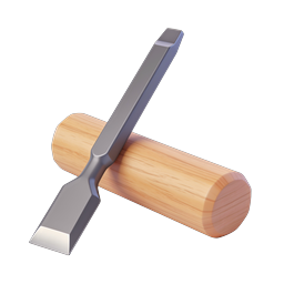 Woodworking Chisel Tool Icon - Carpentry & Craft