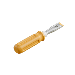 Woodworking Chisel Tool Icon - Realistic 3D Render