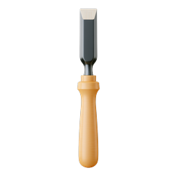 Woodworking Chisel Tool Icon - Carpentry Hand Tool