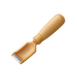 Woodworking Chisel Tool Icon - Realistic Carpentry Equipment