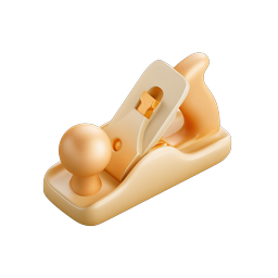 Woodworking Hand Plane 3D Icon - Carpentry Tool