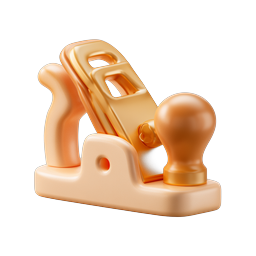 Woodworking Hand Plane Icon | Clay 3D Carpentry Tool