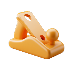 Yellow Hand Plane Woodworking Tool Clay Icon