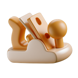 Woodworking Hand Plane Clay 3D Icon - Carpentry Tool