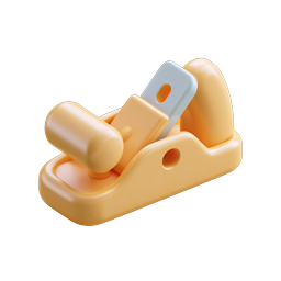 Woodworking Hand Plane Tool Icon | Clay 3D Style