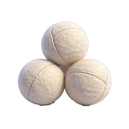 Cream Wool Yarn Balls Stacked Icon | Realistic 3D