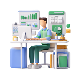 Modern Workspace Computer Icon for Productivity