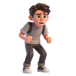 worried boy icon for mental health themes