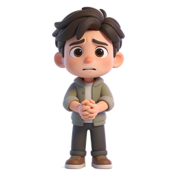 Worried Kid Icon - Expressive Child Emotions