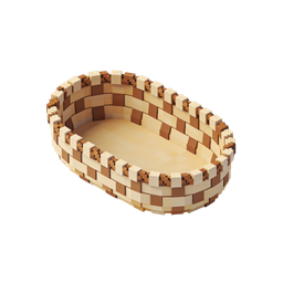 Woven Basket Icon for Organic Home Decor Themes